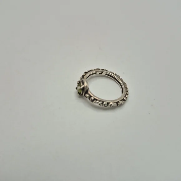 Carolyn POLLACK FANTASTIC PRICE 2 Rings Peridot Sterling & Sterling Stackable. - Picture 5 of 11